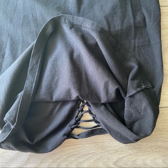 Affliction Chains Print Ruched Braided Back Tunic Top - Picture 12 of 16